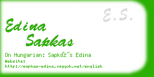 edina sapkas business card